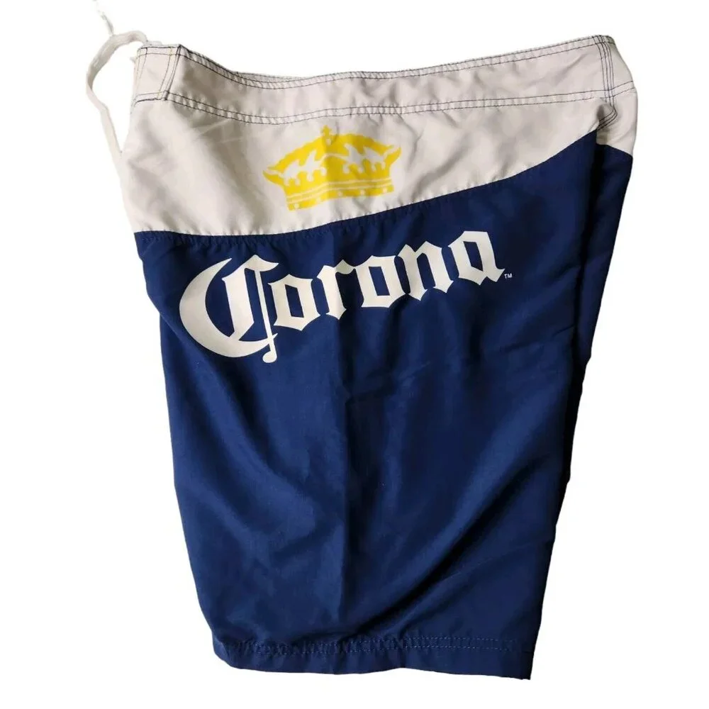 Men's Corona Extra Beer Board Shorts Swim Surf Trunks Size 36